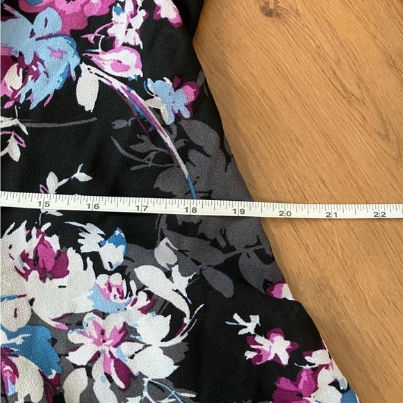 Torrid Black Floral Georgette Flutter Sleeve Mini Dress Size 10 - Picture 12 of 13